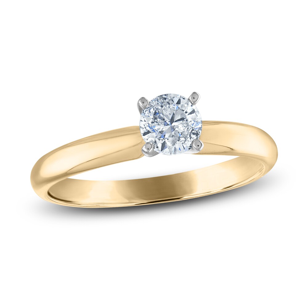 Diamond Solitaire Ring 1/2 ct tw Round 14K Two-Tone (I2/I) QF2iWXXv Diamond Solitaire Ring 1/2 ct tw Round 14K Two-Tone (I2/I) QF2iWXXv
