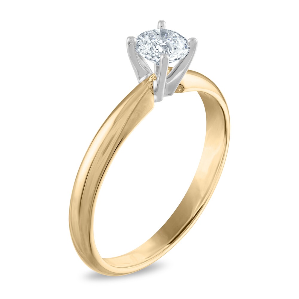 Diamond Solitaire Ring 1/2 ct tw Round 14K Two-Tone (I2/I) QF2iWXXv Diamond Solitaire Ring 1/2 ct tw Round 14K Two-Tone (I2/I) QF2iWXXv