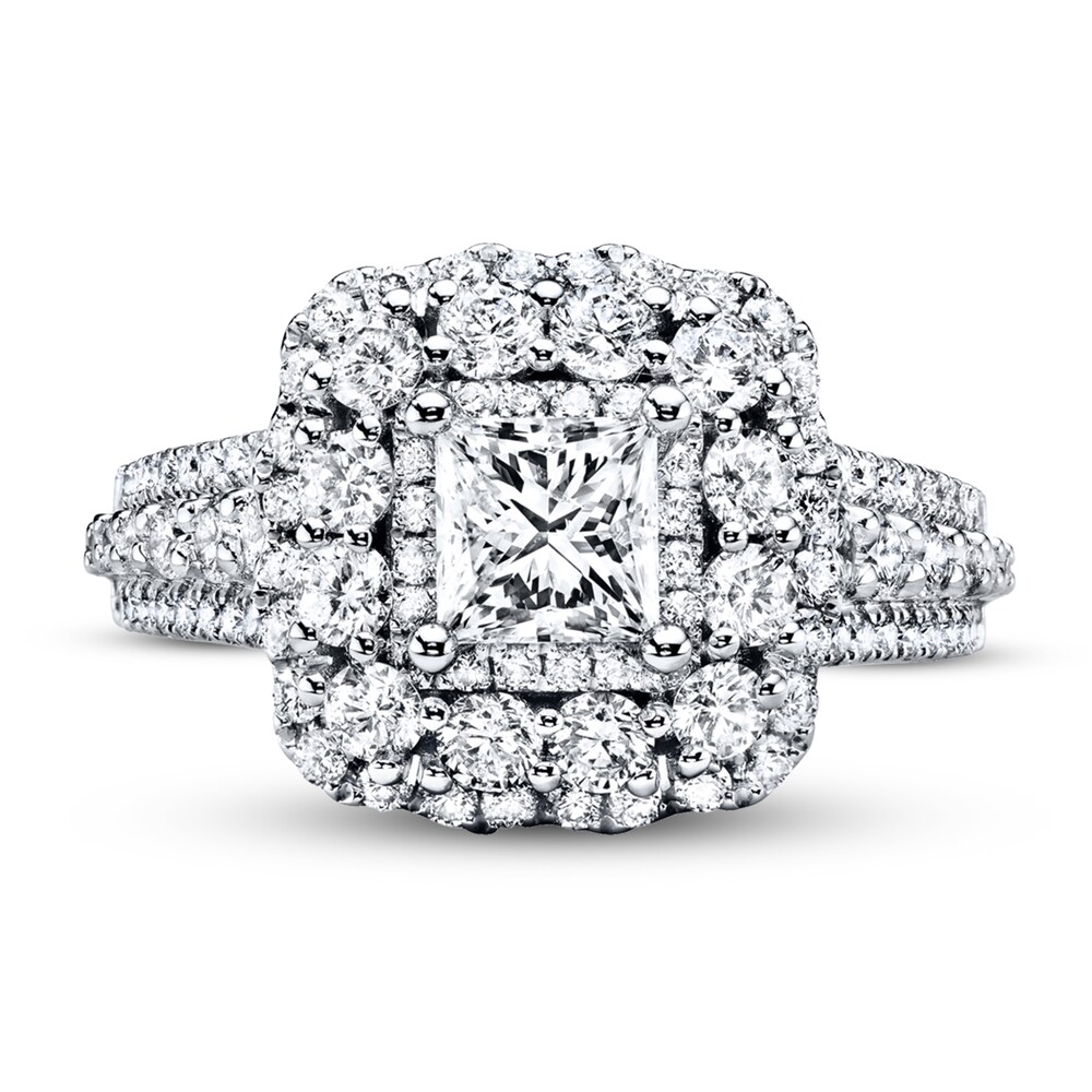 Vera Wang WISH Diamond Engagement Ring 2-1/5 ct tw Round/Princess 14K White Gold QFmFsjv8 Vera Wang WISH Diamond Engagement Ring 2-1/5 ct tw Round/Princess 14K White Gold QFmFsjv8