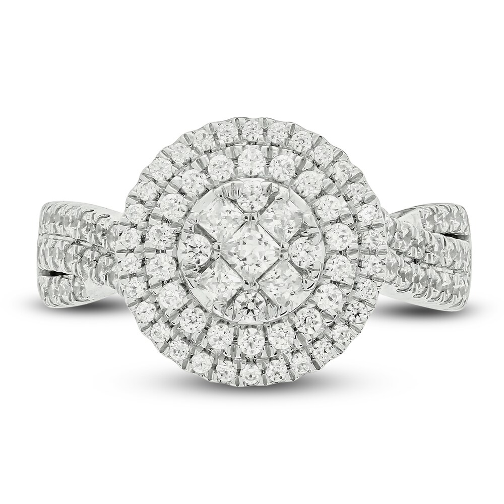 Diamond Engagement Ring 1 ct tw Round 14K White Gold QhFr2kbV Diamond Engagement Ring 1 ct tw Round 14K White Gold QhFr2kbV