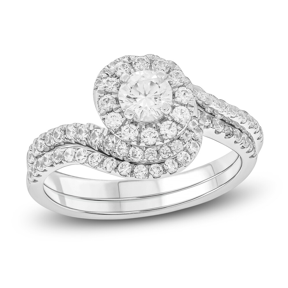 Diamond Bridal Set 1 ct tw Round 14K White Gold QjpckIqb Diamond Bridal Set 1 ct tw Round 14K White Gold QjpckIqb