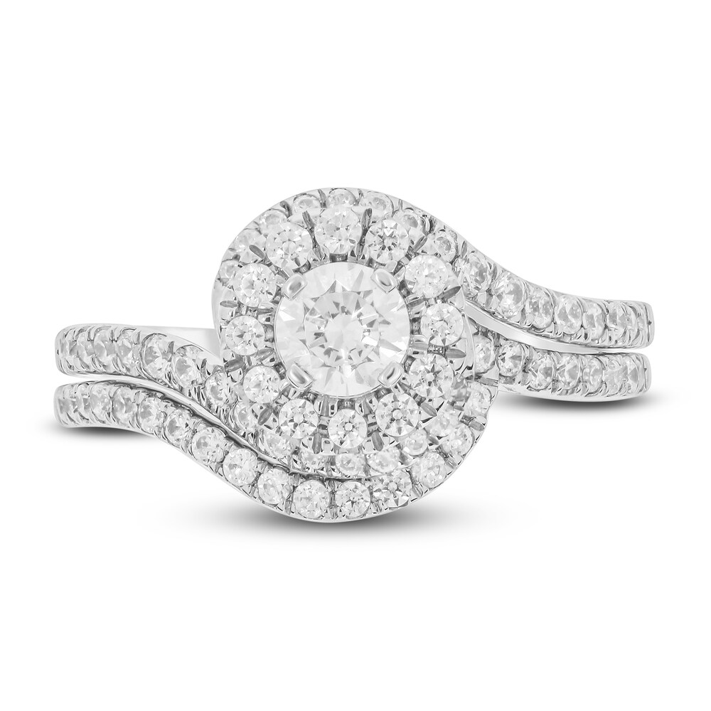 Diamond Bridal Set 1 ct tw Round 14K White Gold QjpckIqb Diamond Bridal Set 1 ct tw Round 14K White Gold QjpckIqb