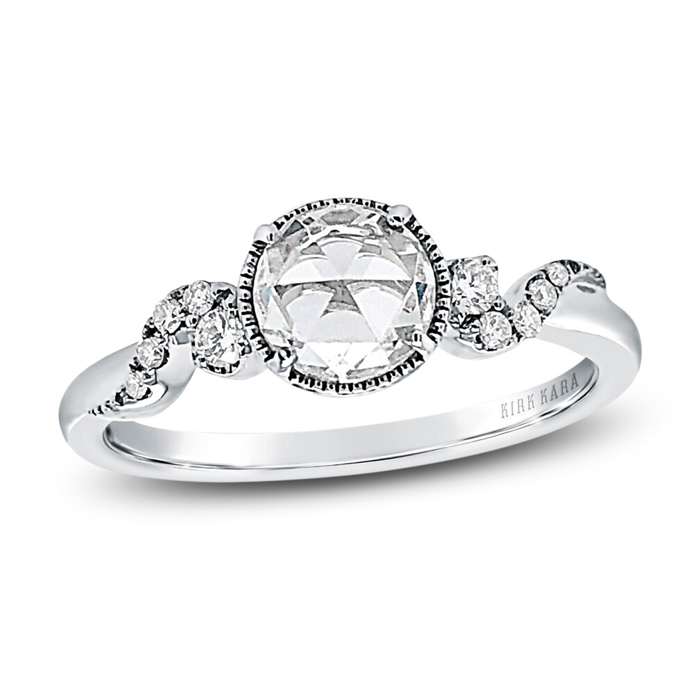 Kirk Kara Diamond Engagement Ring 1/2 ct tw Rose-cut 14K White Gold QoR75inj Kirk Kara Diamond Engagement Ring 1/2 ct tw Rose-cut 14K White Gold QoR75inj