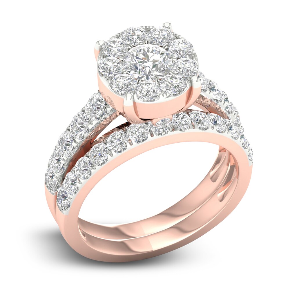 Diamond Bridal Set 2 ct tw Round 14K Rose Gold R4VVIvkx Diamond Bridal Set 2 ct tw Round 14K Rose Gold R4VVIvkx