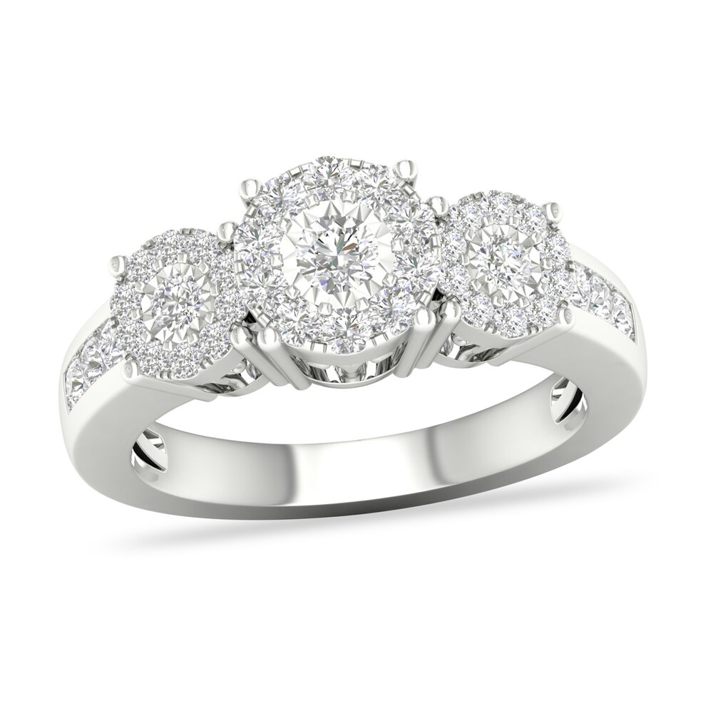Diamond Ring 3/4 ct tw Round-cut 14K White Gold RBPZicft Diamond Ring 3/4 ct tw Round-cut 14K White Gold RBPZicft