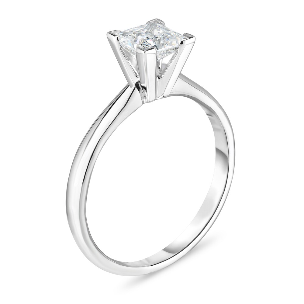 Diamond Solitaire Ring 3/8 ct tw Princess 14K White Gold (I1/I) REmeOIce Diamond Solitaire Ring 3/8 ct tw Princess 14K White Gold (I1/I) REmeOIce