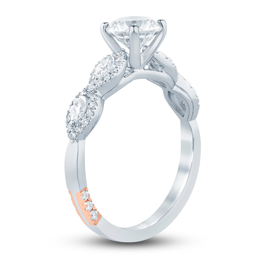 Pnina Tornai Diamond Engagement Ring 1-1/3 ct tw Round/Marquise 14K White Gold RHoasAHB Pnina Tornai Diamond Engagement Ring 1-1/3 ct tw Round/Marquise 14K White Gold RHoasAHB
