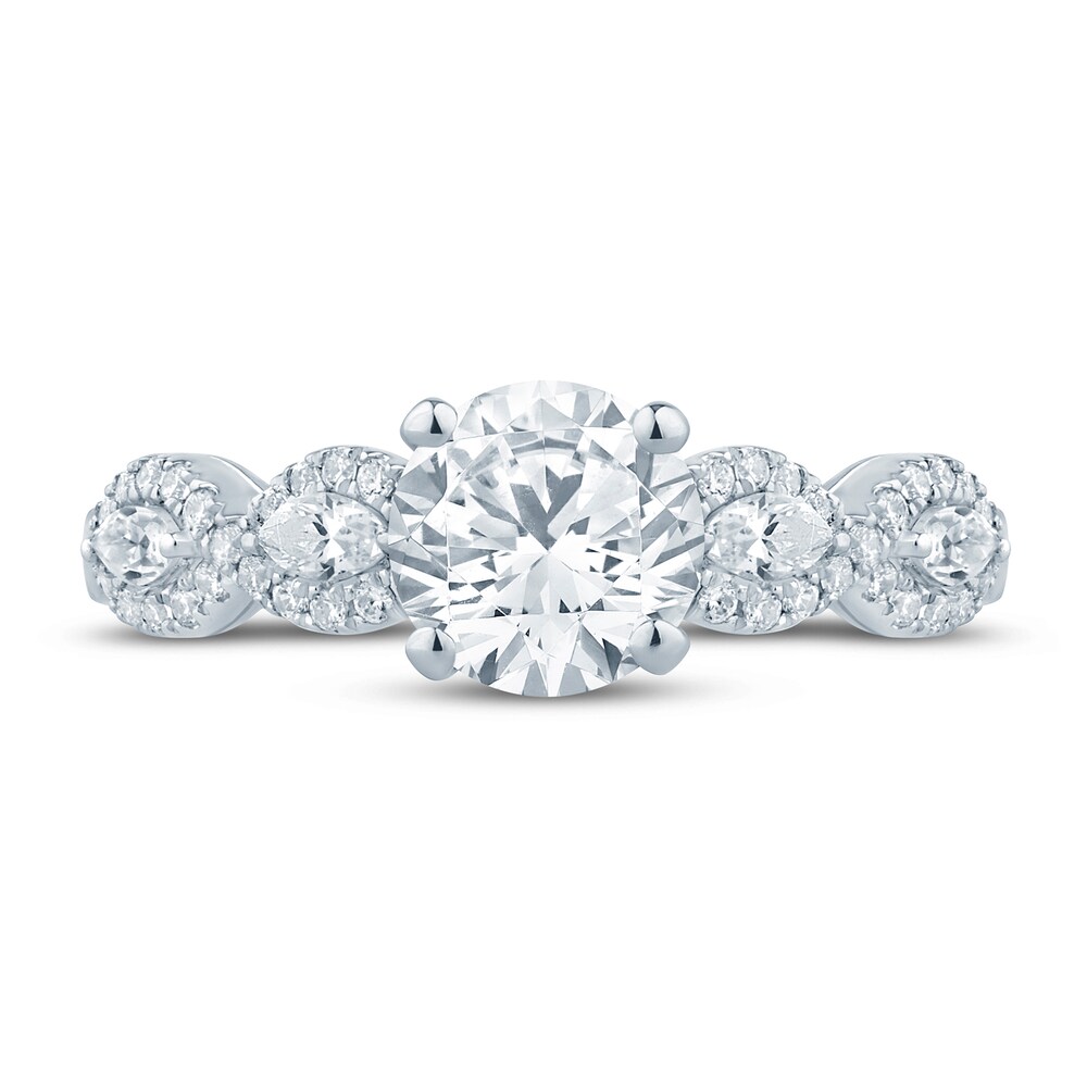 Pnina Tornai Diamond Engagement Ring 1-1/3 ct tw Round/Marquise 14K White Gold RHoasAHB Pnina Tornai Diamond Engagement Ring 1-1/3 ct tw Round/Marquise 14K White Gold RHoasAHB