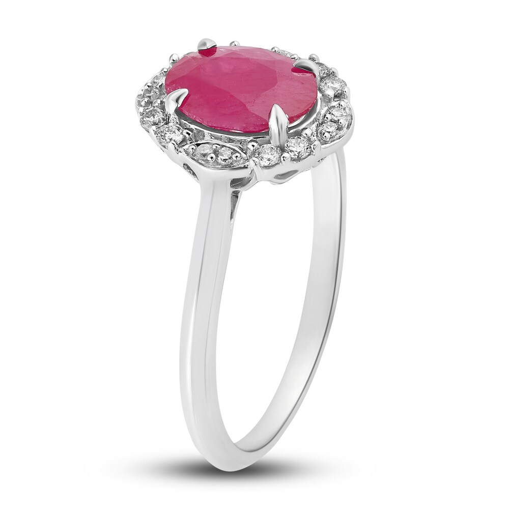 Natural Ruby Engagement Ring 1/8 ct tw 14K White Gold RKByX6Rq Natural Ruby Engagement Ring 1/8 ct tw 14K White Gold RKByX6Rq