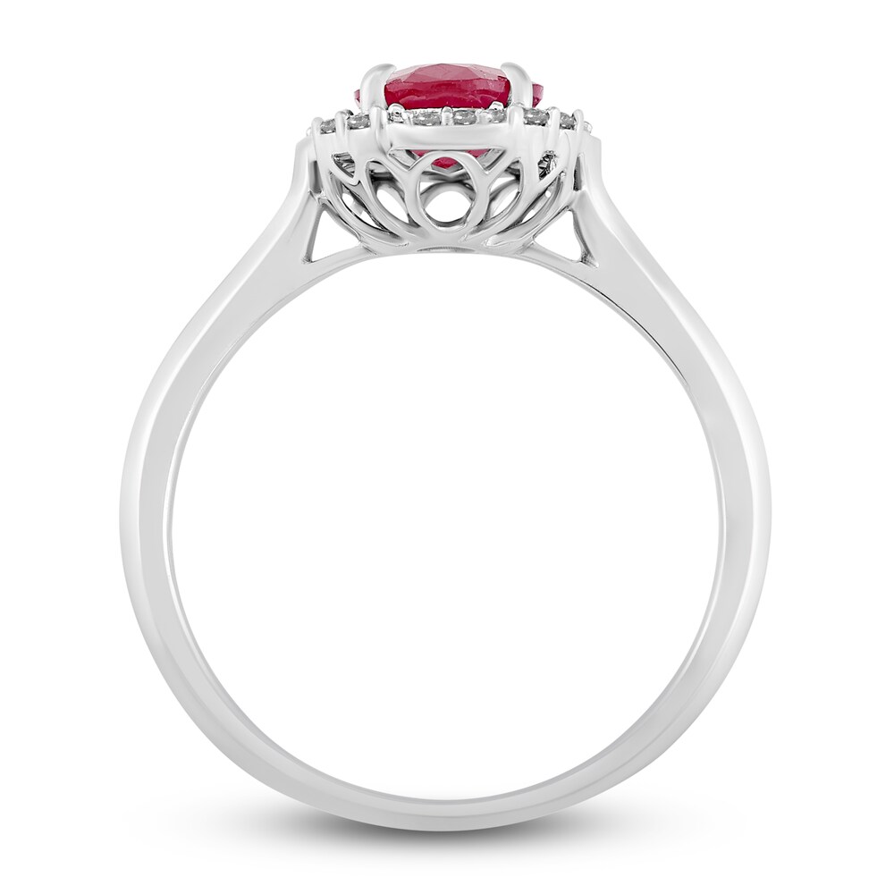 Natural Ruby Engagement Ring 1/8 ct tw 14K White Gold RKByX6Rq Natural Ruby Engagement Ring 1/8 ct tw 14K White Gold RKByX6Rq