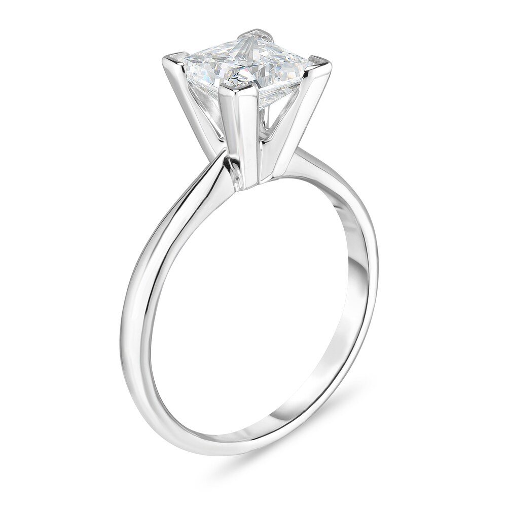 Diamond Solitaire Ring 1-1/3 ct tw Princess 14K White Gold (I2/I) RSOdrUA9 Diamond Solitaire Ring 1-1/3 ct tw Princess 14K White Gold (I2/I) RSOdrUA9