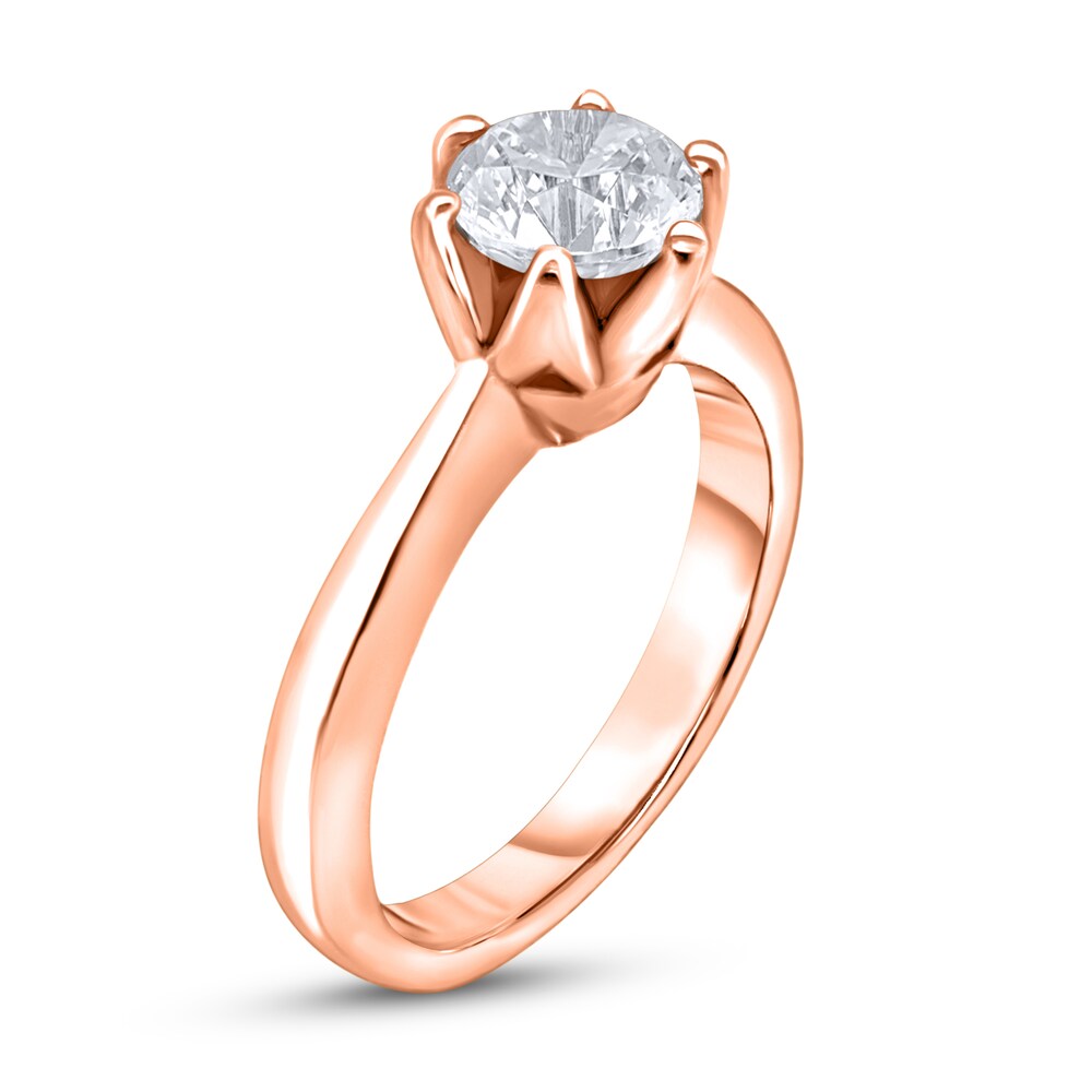 Diamond Solitaire Ring 1 ct tw Round 14K Rose Gold (I2/I) RTo9seLw Diamond Solitaire Ring 1 ct tw Round 14K Rose Gold (I2/I) RTo9seLw