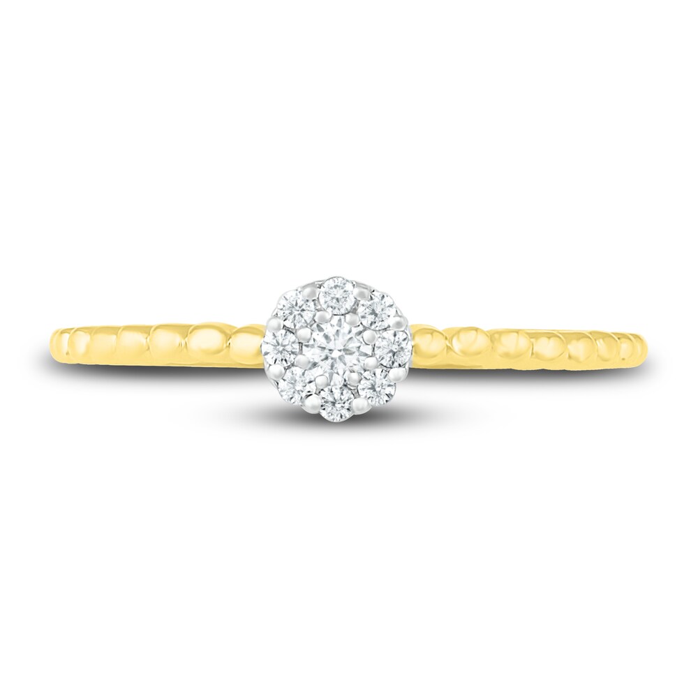 Diamond Promise Ring 1/8 ct tw Round 10K Yellow Gold RX7vjUPR Diamond Promise Ring 1/8 ct tw Round 10K Yellow Gold RX7vjUPR
