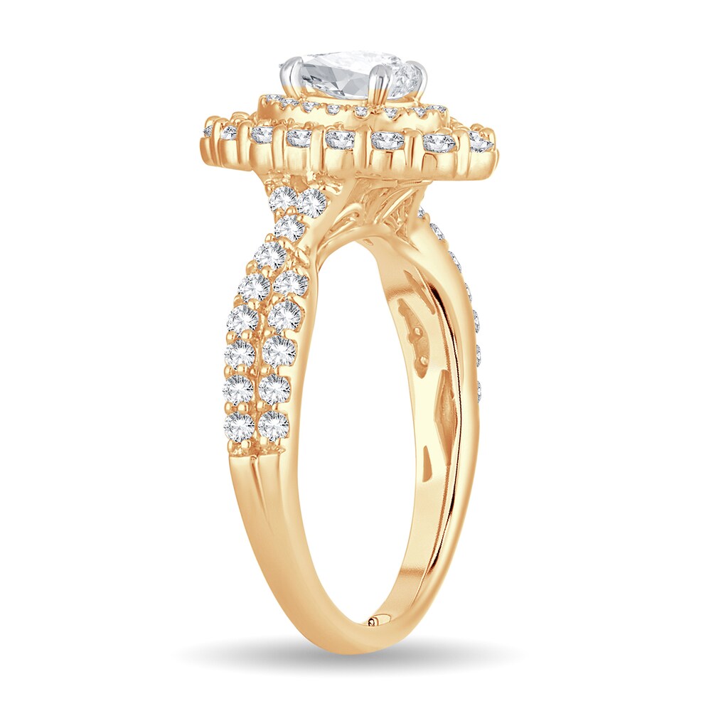 Diamond Ring 1-1/3 ct tw Oval 14K Yellow Gold RcplIcnV Diamond Ring 1-1/3 ct tw Oval 14K Yellow Gold RcplIcnV