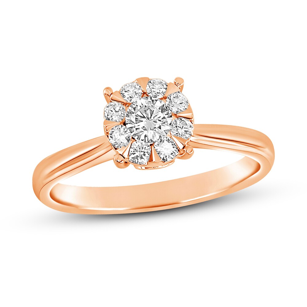 Diamond Engagement Ring 3/8 ct tw Round 14K Rose Gold RqdQiEBQ Diamond Engagement Ring 3/8 ct tw Round 14K Rose Gold RqdQiEBQ