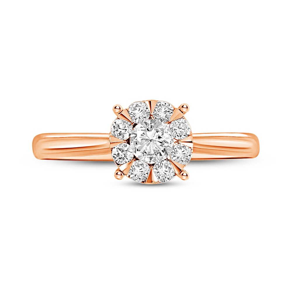 Diamond Engagement Ring 3/8 ct tw Round 14K Rose Gold RqdQiEBQ Diamond Engagement Ring 3/8 ct tw Round 14K Rose Gold RqdQiEBQ