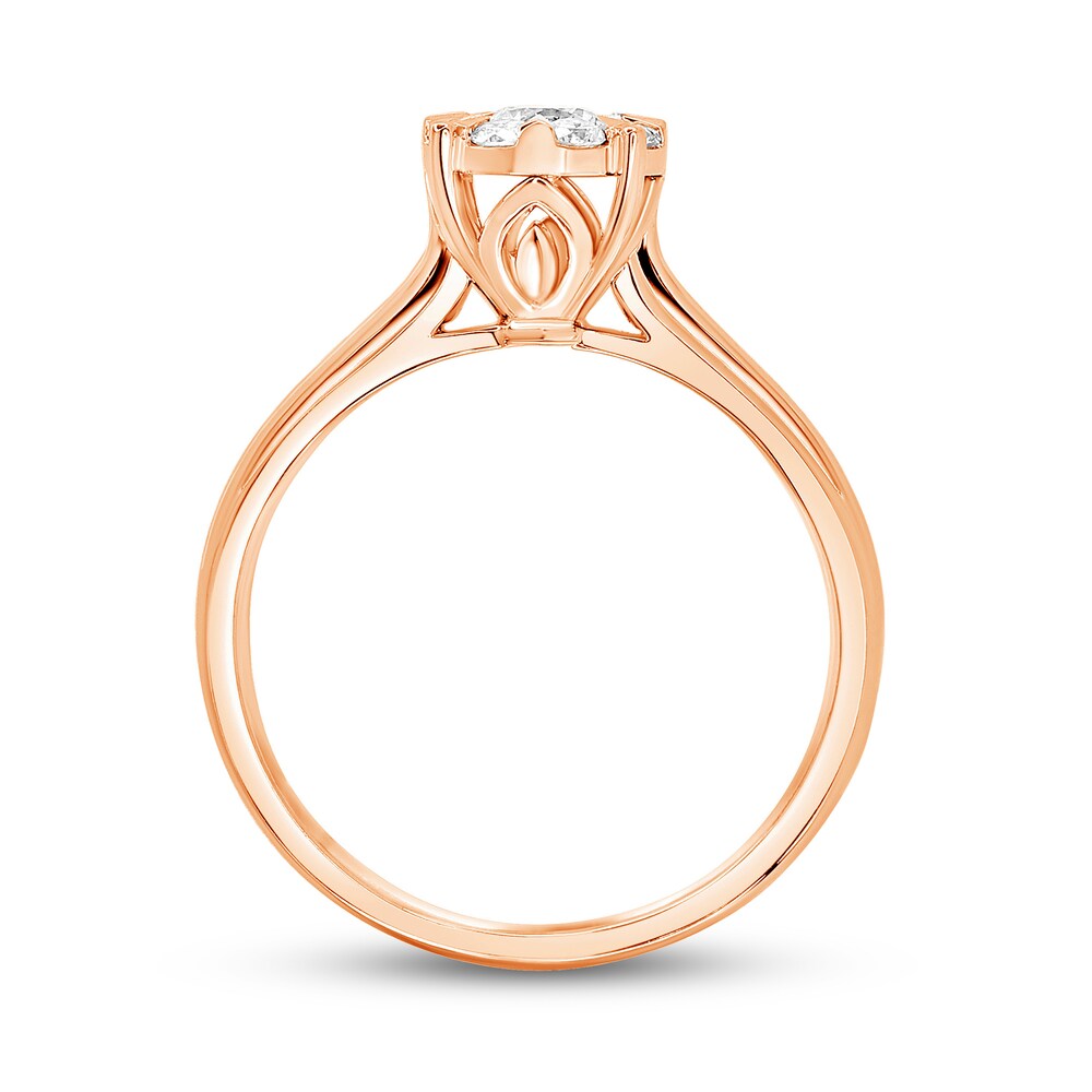 Diamond Engagement Ring 3/8 ct tw Round 14K Rose Gold RqdQiEBQ Diamond Engagement Ring 3/8 ct tw Round 14K Rose Gold RqdQiEBQ