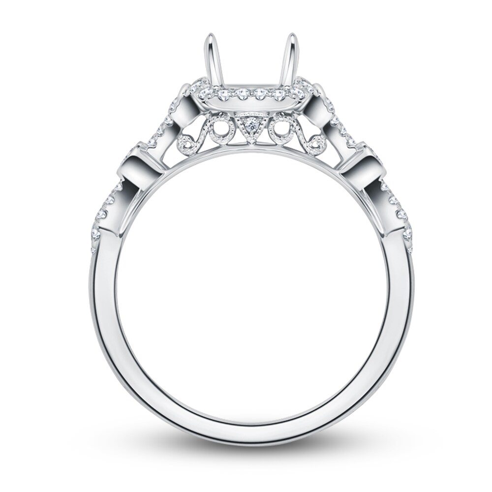 Kirk Kara Diamond Ring Setting 1/4 ct tw Round 18K White Gold RseilKGN Kirk Kara Diamond Ring Setting 1/4 ct tw Round 18K White Gold RseilKGN
