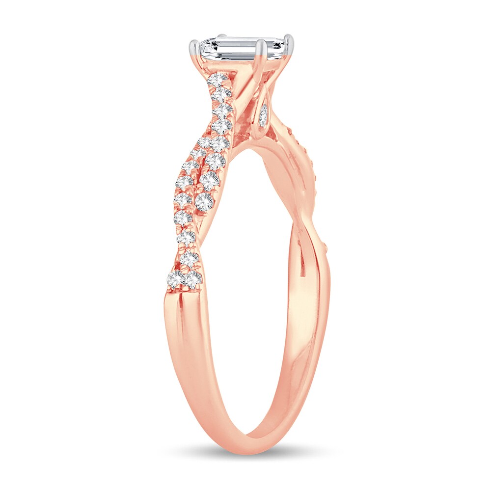 Diamond Ring 3/4 ct tw Emerald-cut 14K Rose Gold RuuMNE1L Diamond Ring 3/4 ct tw Emerald-cut 14K Rose Gold RuuMNE1L
