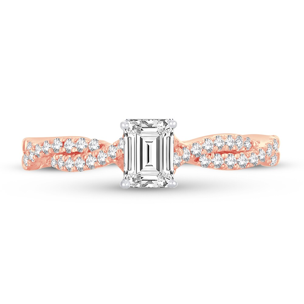 Diamond Ring 3/4 ct tw Emerald-cut 14K Rose Gold RuuMNE1L Diamond Ring 3/4 ct tw Emerald-cut 14K Rose Gold RuuMNE1L