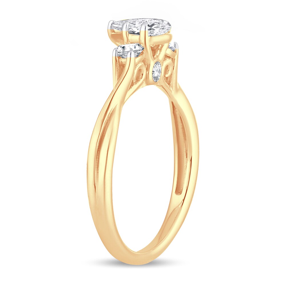 Diamond Ring 3/4 ct tw Pear-shaped 14K Yellow Gold RwX00Qkv Diamond Ring 3/4 ct tw Pear-shaped 14K Yellow Gold RwX00Qkv