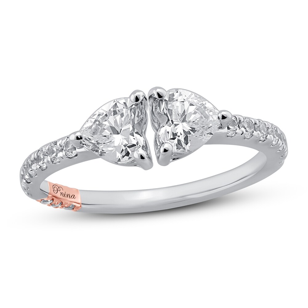 Pnina Tornai Two Hearts as One Diamond Engagement Ring 1-1/4 ct tw Heart/Round 14K White Gold S19jrrT5 Pnina Tornai Two Hearts as One Diamond Engagement Ring 1-1/4 ct tw Heart/Round 14K White Gold S19jrrT5