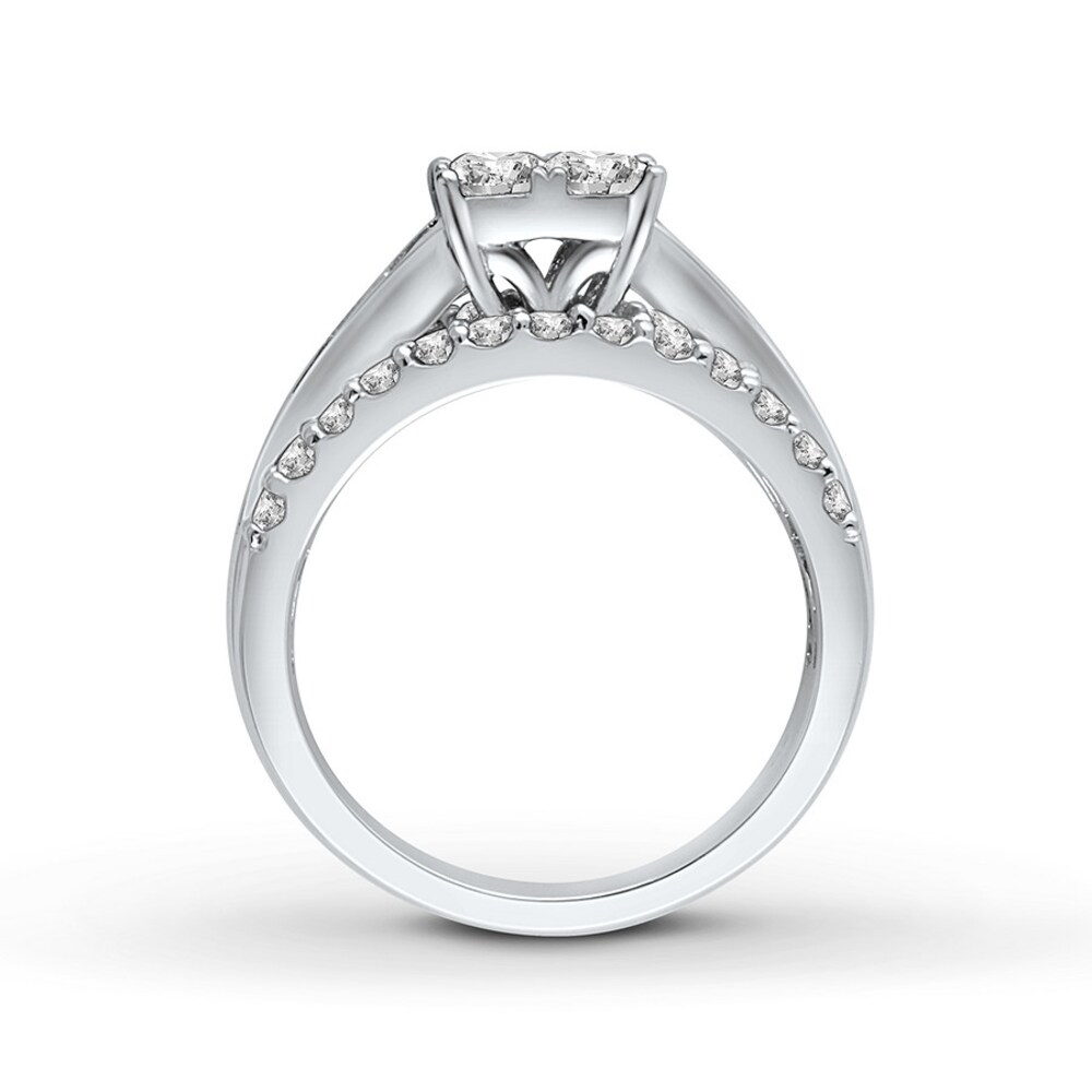 Diamond Engagement Ring 2-1/2 ct tw Princess-cut 14K White Gold S1UAJHMU Diamond Engagement Ring 2-1/2 ct tw Princess-cut 14K White Gold S1UAJHMU