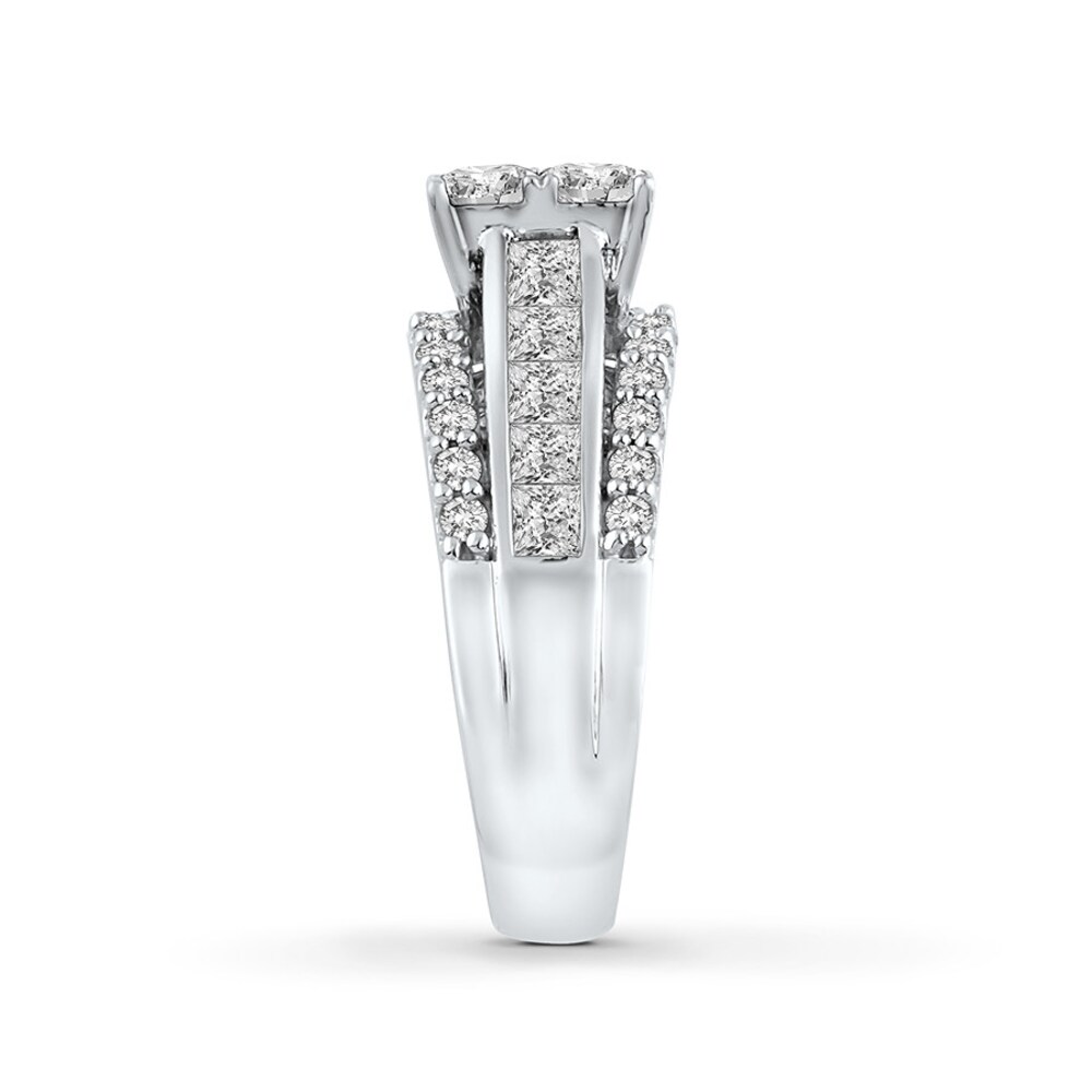 Diamond Engagement Ring 2-1/2 ct tw Princess-cut 14K White Gold S1UAJHMU Diamond Engagement Ring 2-1/2 ct tw Princess-cut 14K White Gold S1UAJHMU