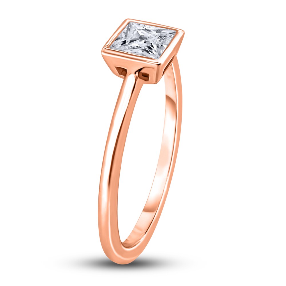 Diamond Solitaire Engagement Ring 1/2 ct tw Bezel-Set Princess 14K Rose Gold (I2/I) S9sGvfuc Diamond Solitaire Engagement Ring 1/2 ct tw Bezel-Set Princess 14K Rose Gold (I2/I) S9sGvfuc