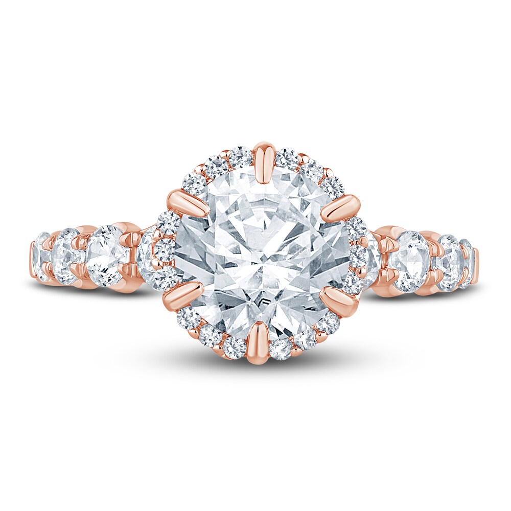 Pnina Tornai Lab-Created Diamond Engagement Ring 2-7/8 ct tw Round 14K Rose Gold SOZcOFEK Pnina Tornai Lab-Created Diamond Engagement Ring 2-7/8 ct tw Round 14K Rose Gold SOZcOFEK