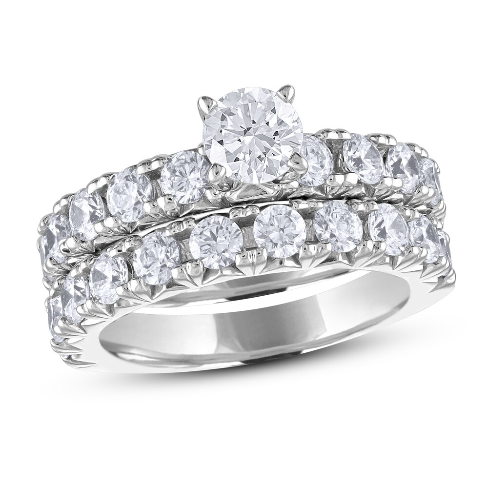 Diamond Bridal Set 3 ct tw Round 14K White Gold SPN2x2QR Diamond Bridal Set 3 ct tw Round 14K White Gold SPN2x2QR