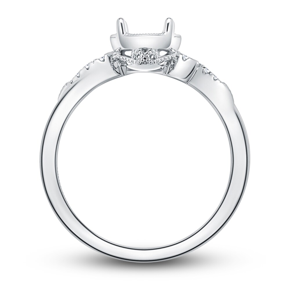 Kirk Kara Diamond Ring Setting 1/15 ct tw Round 18K White Gold SRjJox1E Kirk Kara Diamond Ring Setting 1/15 ct tw Round 18K White Gold SRjJox1E