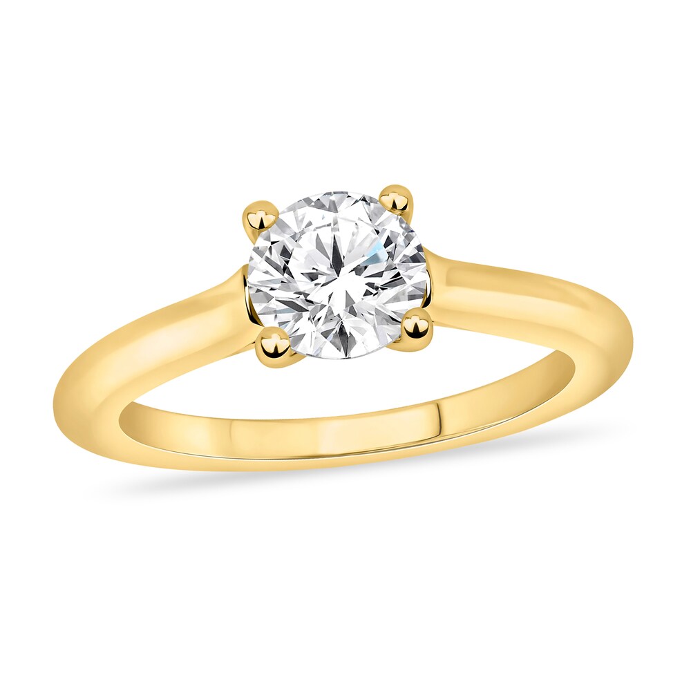 Diamond Solitaire Engagement Ring 1 ct tw Round-cut 14K Yellow Gold (I2/I) SVAgL3Tn