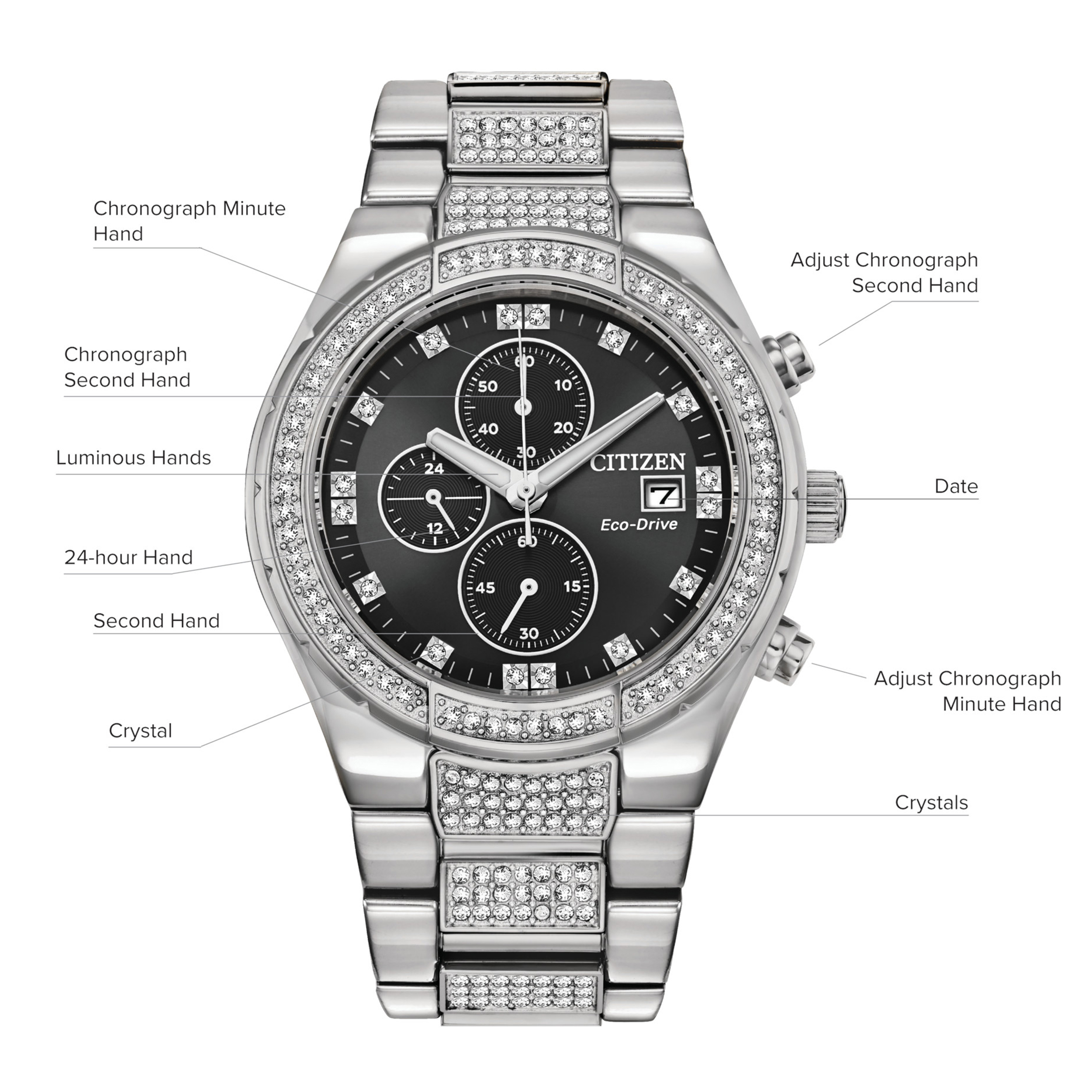 Citizen Crystal Men\'s Watch CA0750-53E SbE0xilv Citizen Crystal Men\'s Watch CA0750-53E SbE0xilv