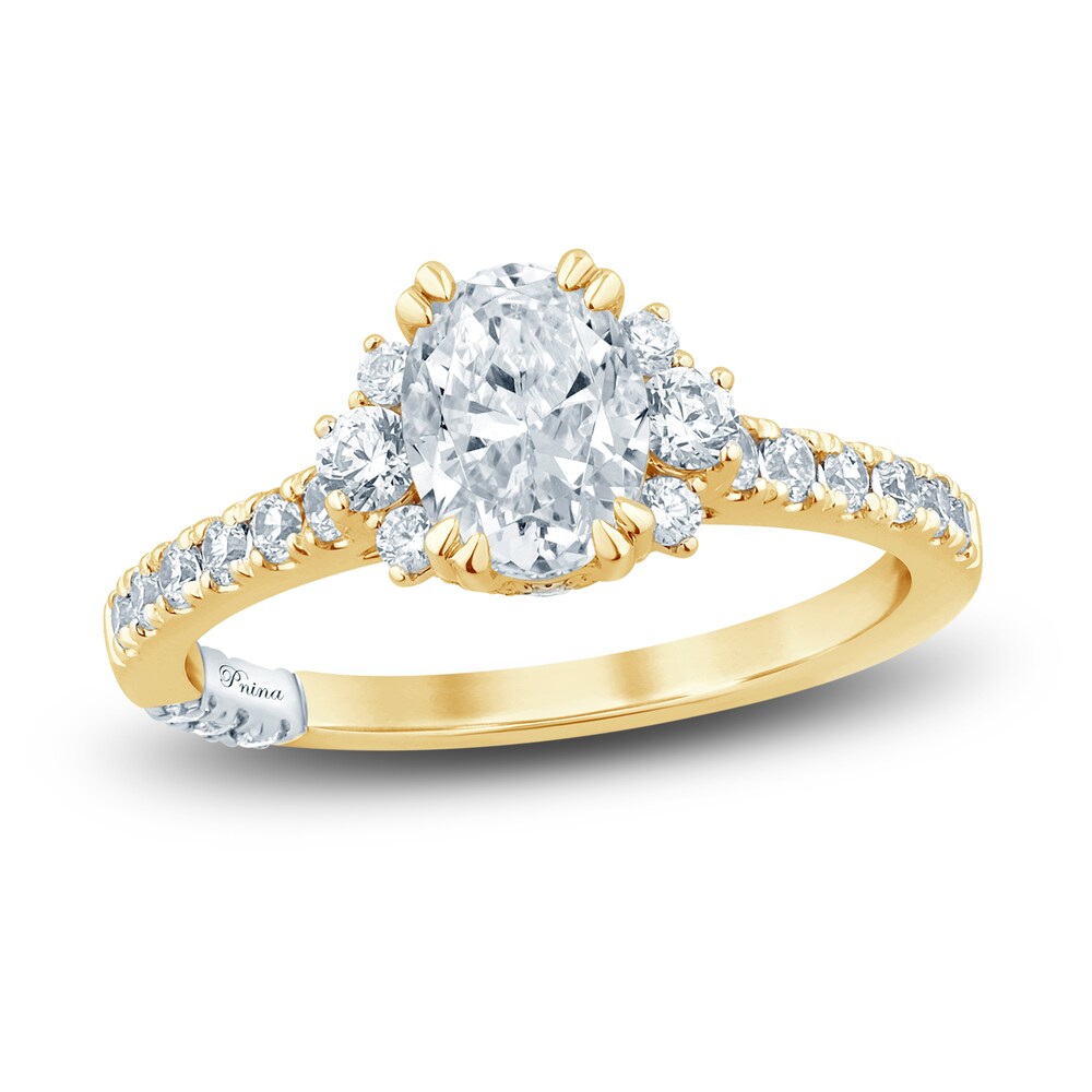 Pnina Tornai Diamond Engagement Ring 1-5/8 ct tw Oval/Round 14K Yellow Gold Skffk6Op Pnina Tornai Diamond Engagement Ring 1-5/8 ct tw Oval/Round 14K Yellow Gold Skffk6Op