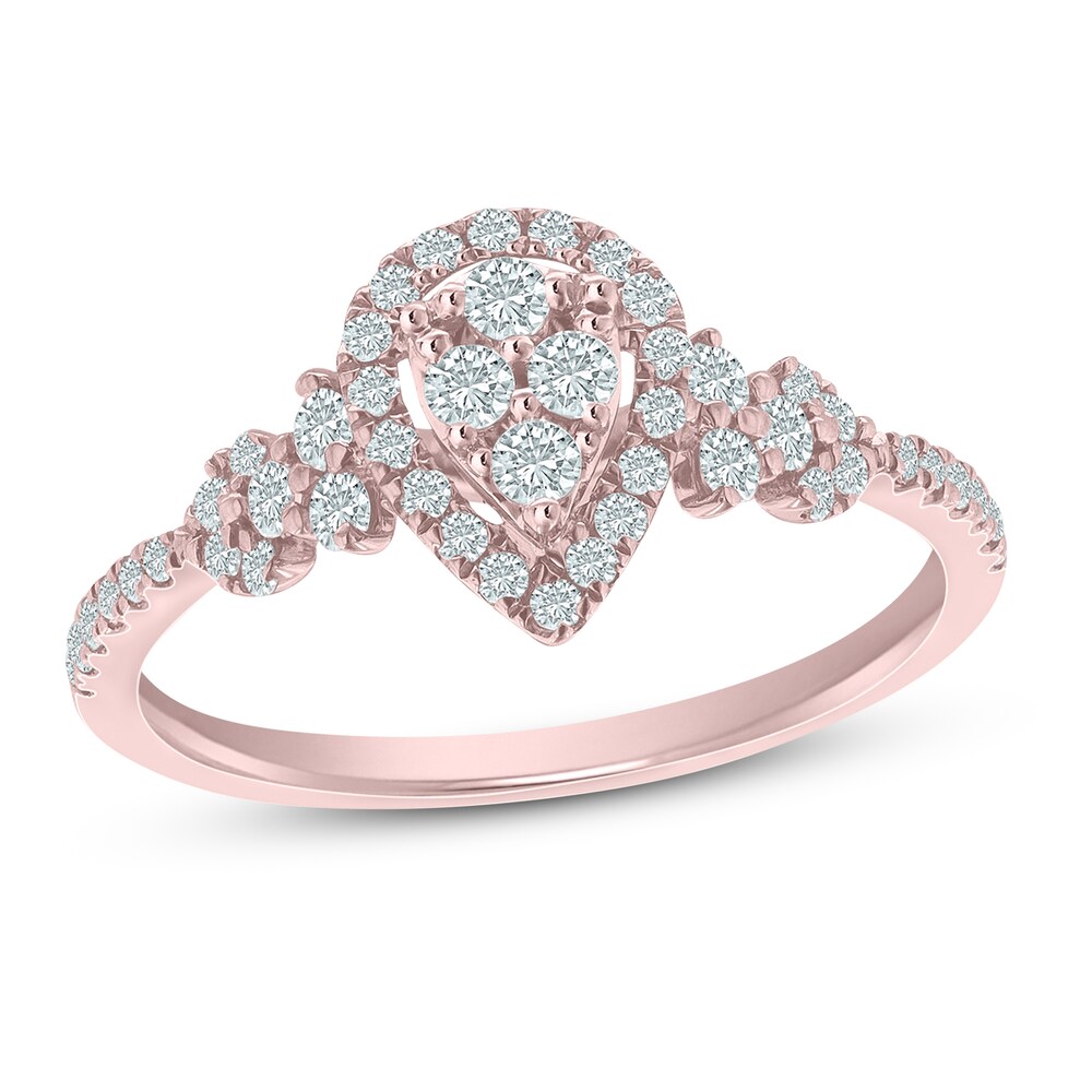 Diamond Engagement Ring 1/2 ct tw Round 14K Two-Tone Gold SluHSi50 Diamond Engagement Ring 1/2 ct tw Round 14K Two-Tone Gold SluHSi50