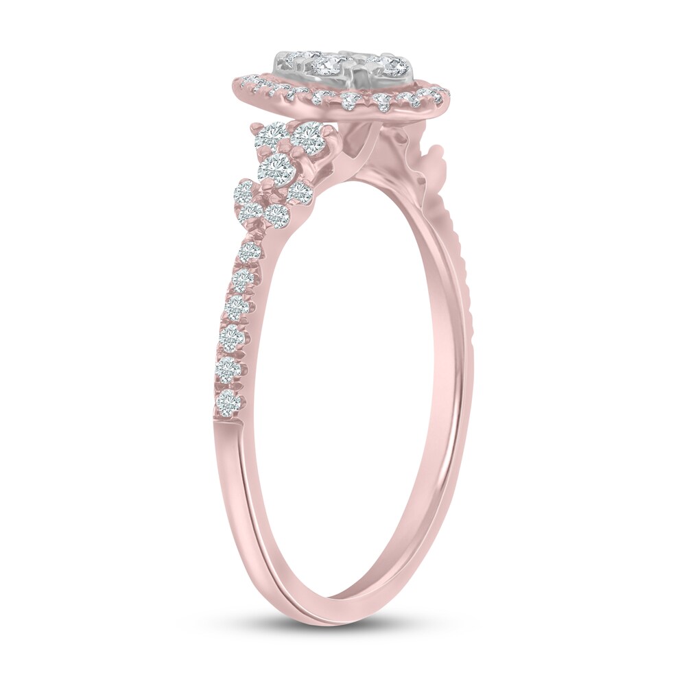 Diamond Engagement Ring 1/2 ct tw Round 14K Two-Tone Gold SluHSi50 Diamond Engagement Ring 1/2 ct tw Round 14K Two-Tone Gold SluHSi50