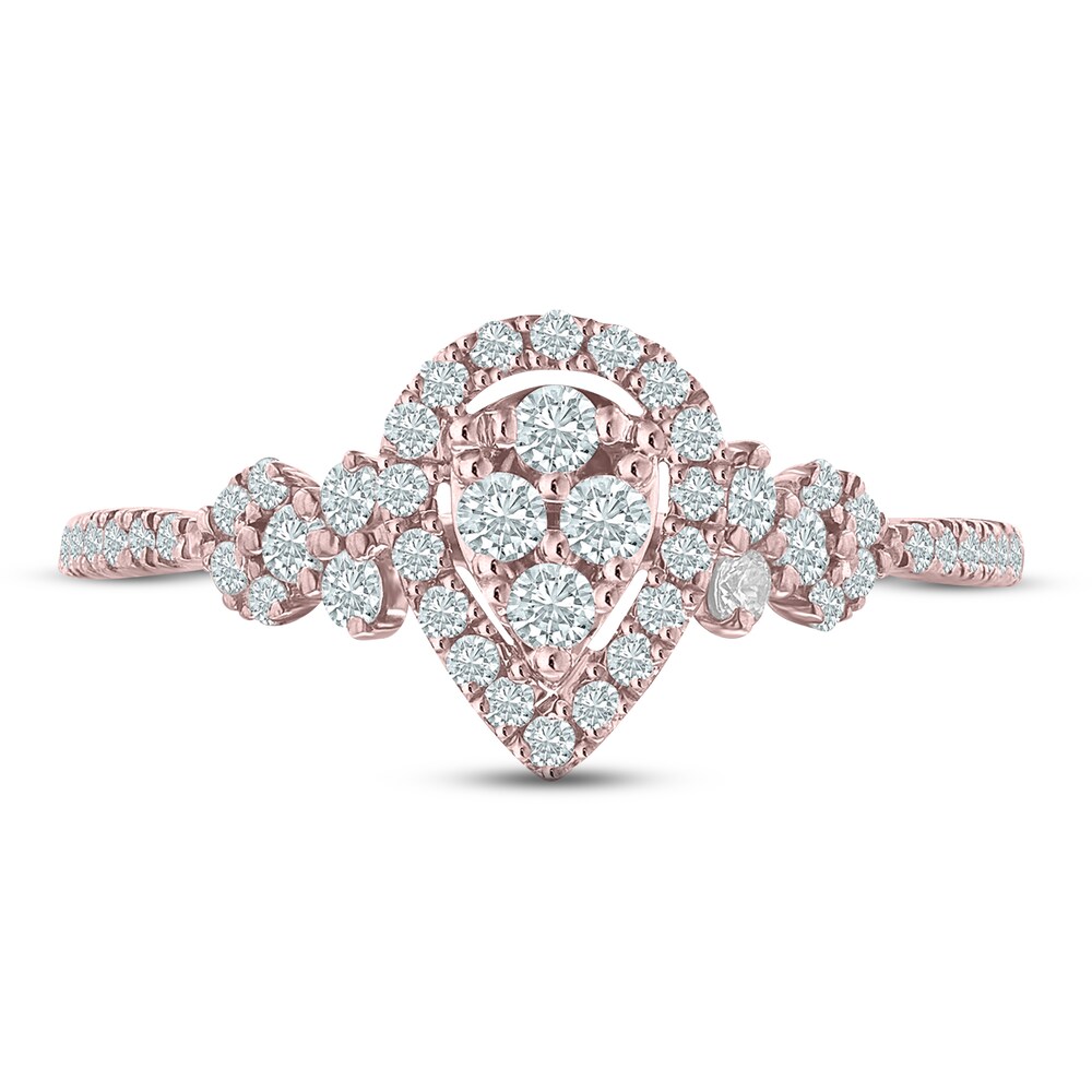 Diamond Engagement Ring 1/2 ct tw Round 14K Two-Tone Gold SluHSi50 Diamond Engagement Ring 1/2 ct tw Round 14K Two-Tone Gold SluHSi50