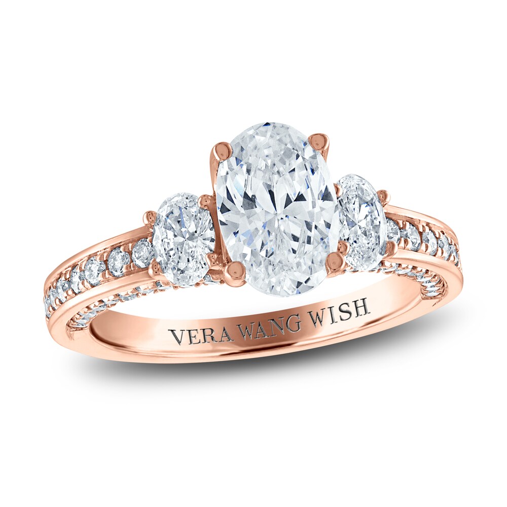 Vera Wang WISH Diamond Engagement Ring 2-1/4 ct tw Oval/Round 18K Rose Gold Sopjue9J Vera Wang WISH Diamond Engagement Ring 2-1/4 ct tw Oval/Round 18K Rose Gold Sopjue9J
