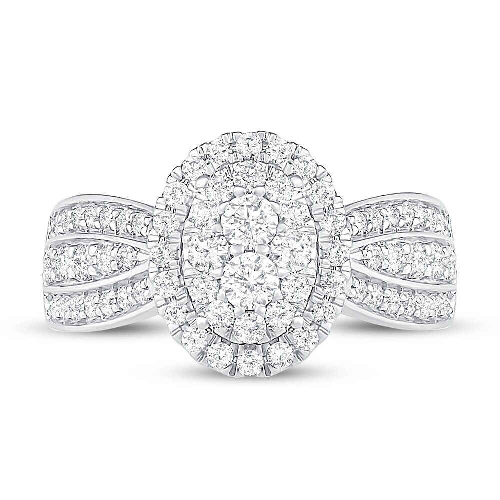 Diamond Engagement Ring 1 ct tw Round 14K White Gold SyQAwvFw Diamond Engagement Ring 1 ct tw Round 14K White Gold SyQAwvFw