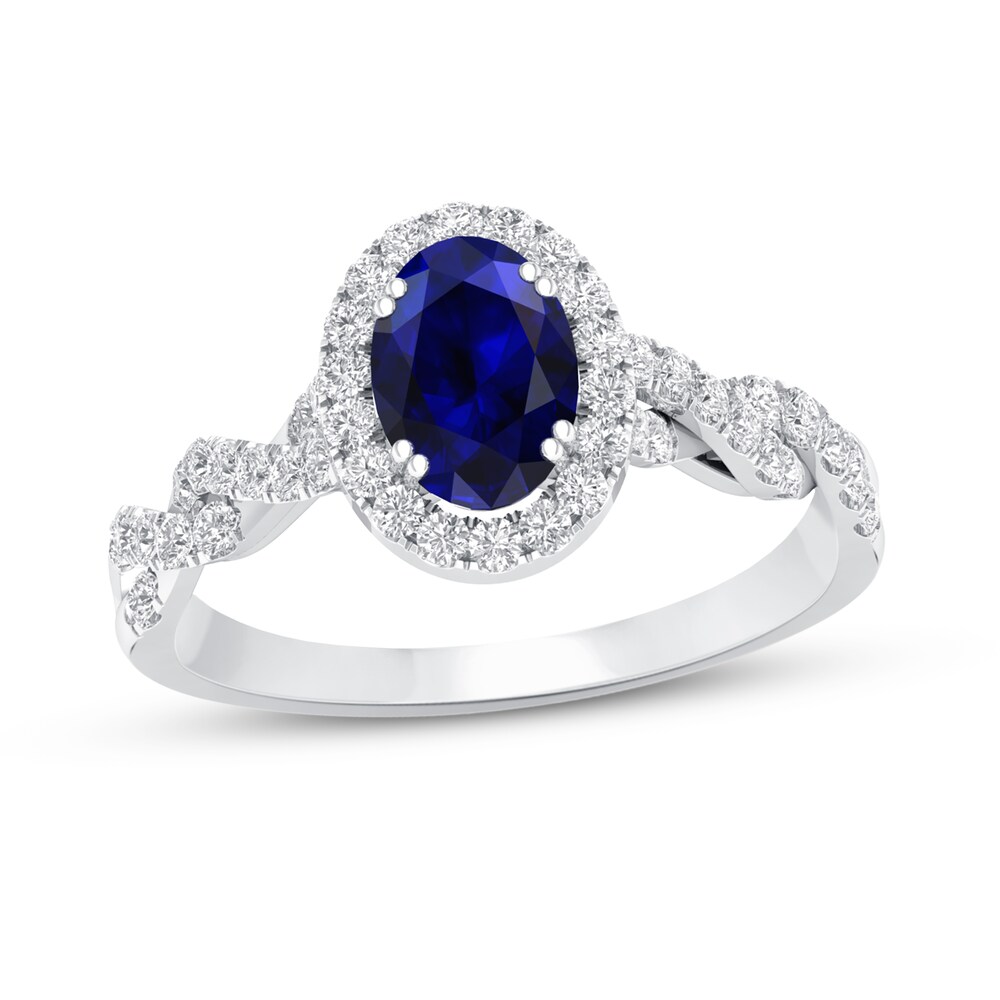 Natural Sapphire Engagement Ring 1/3 ct tw Diamonds 14K Gold T1brcPXE Natural Sapphire Engagement Ring 1/3 ct tw Diamonds 14K Gold T1brcPXE
