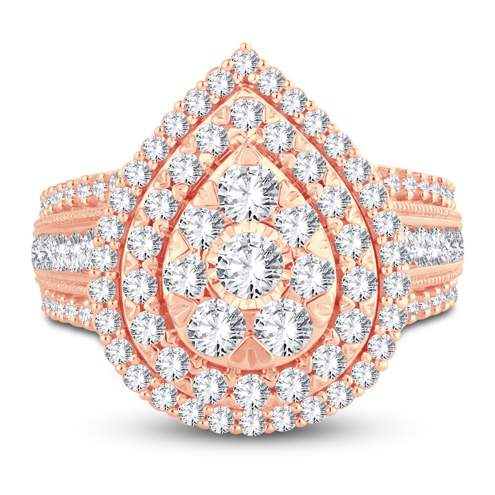 Diamond Ring 2 ct tw Round 14K Rose Gold T49FPzij Diamond Ring 2 ct tw Round 14K Rose Gold T49FPzij