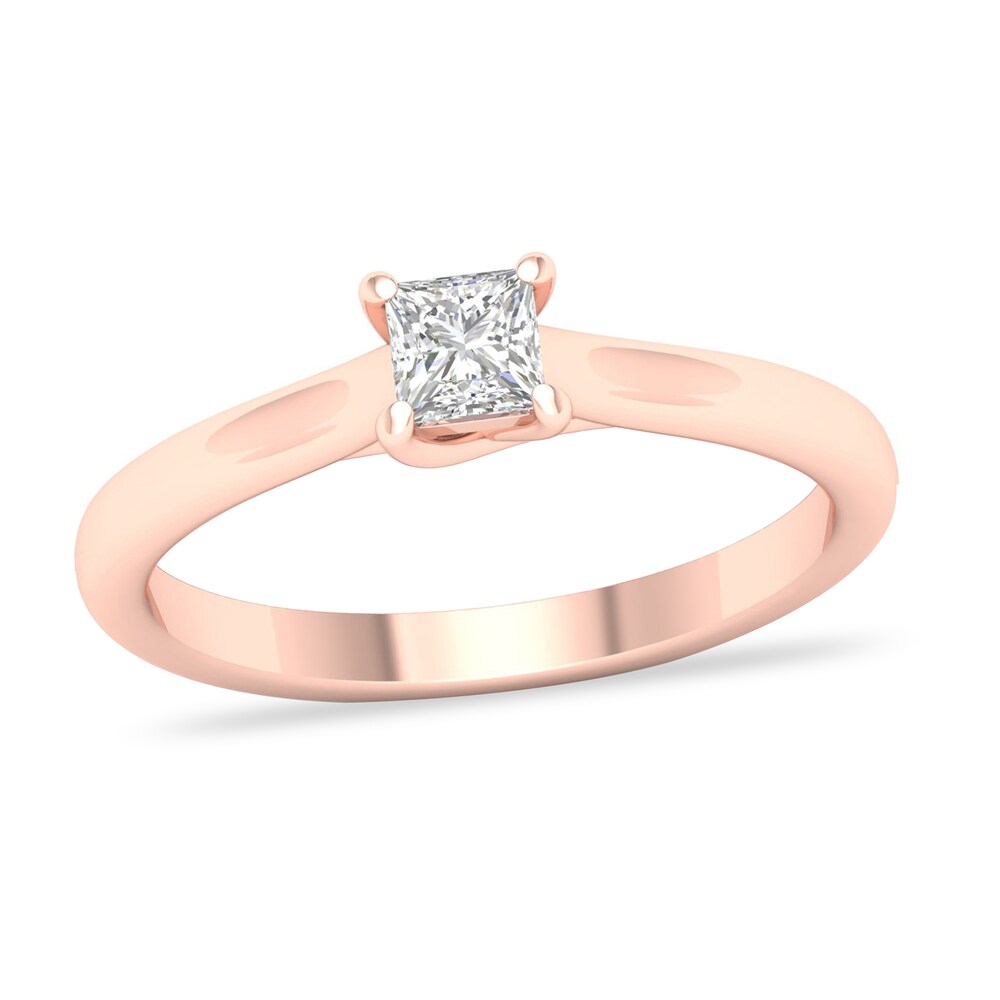 Diamond Solitaire Ring 1/3 ct tw Princess-cut 14K Rose Gold (SI2/I) TMoJSw1h Diamond Solitaire Ring 1/3 ct tw Princess-cut 14K Rose Gold (SI2/I) TMoJSw1h