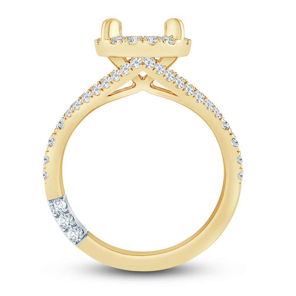 Pnina Tornai Lab-Created Diamond Engagement Ring Setting 5/8 ct tw Round 14K Yellow Gold TV6l96eO Pnina Tornai Lab-Created Diamond Engagement Ring Setting 5/8 ct tw Round 14K Yellow Gold TV6l96eO