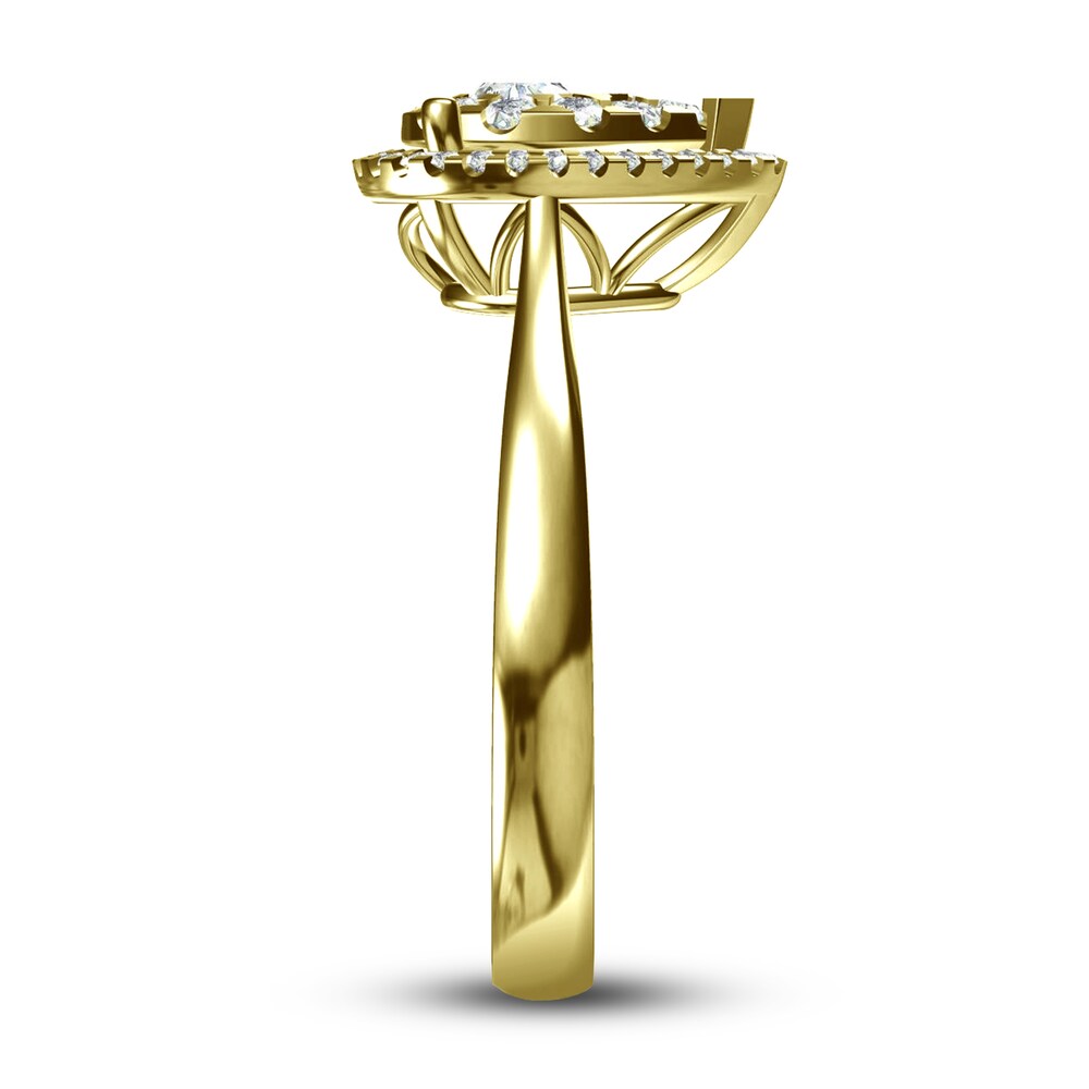 Diamond Engagement Ring 1/2 ct tw Round 14K Yellow Gold TrRNADGo Diamond Engagement Ring 1/2 ct tw Round 14K Yellow Gold TrRNADGo