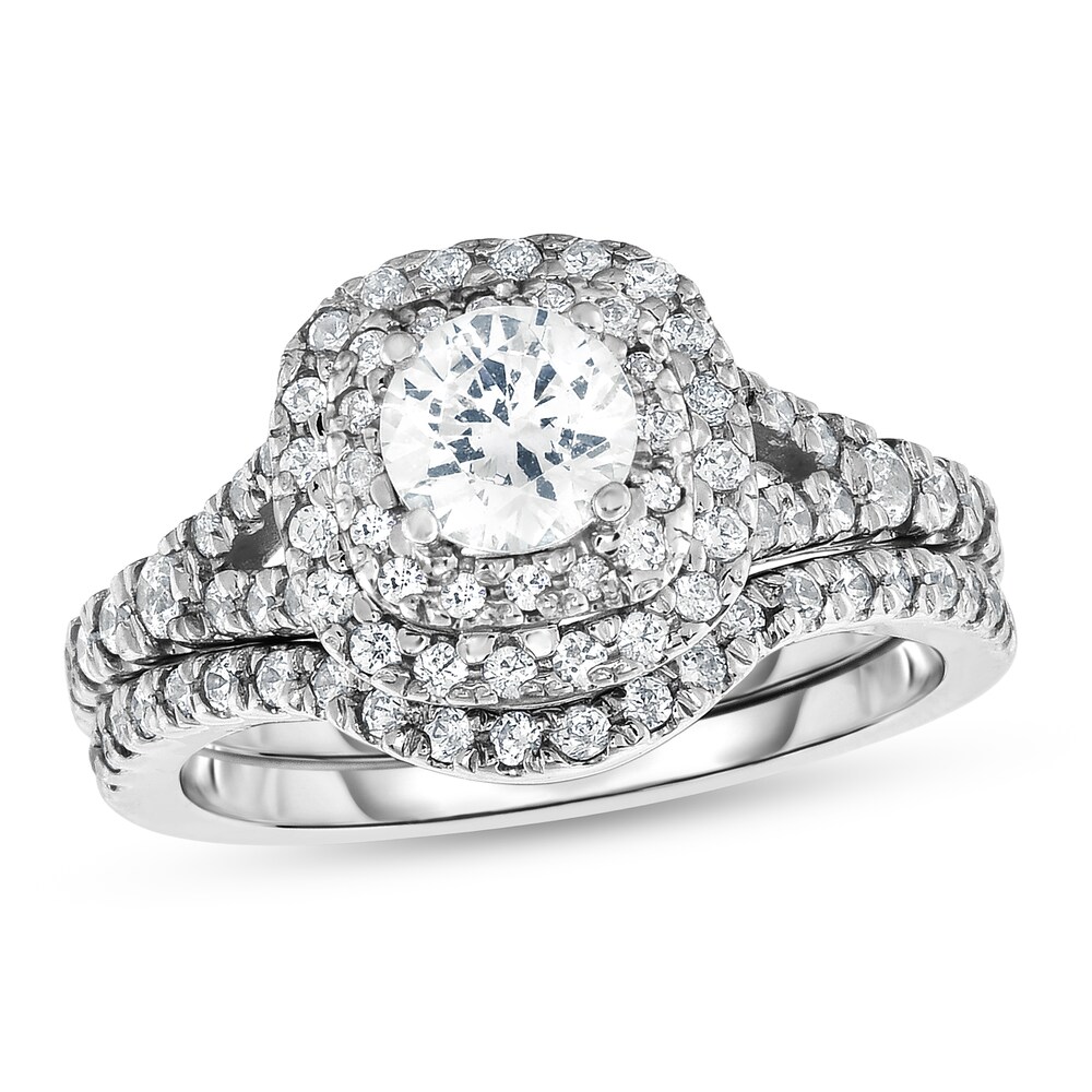Diamond Bridal Set 1-1/10 ct tw Round 14K White Gold TxS0j0rT Diamond Bridal Set 1-1/10 ct tw Round 14K White Gold TxS0j0rT
