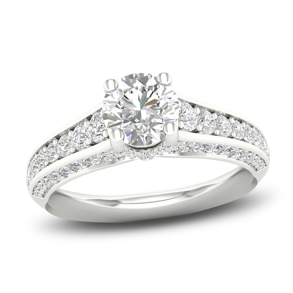 Diamond Engagement Ring 1-3/4 ct tw Round 14K White Gold U4bCB9Az Diamond Engagement Ring 1-3/4 ct tw Round 14K White Gold U4bCB9Az