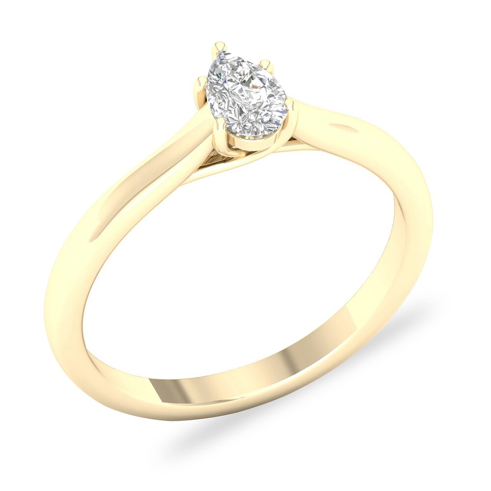 Diamond Solitaire Ring 1/3 ct tw Pear-shaped 14K Yellow Gold (SI2/I) U9cvkWNd Diamond Solitaire Ring 1/3 ct tw Pear-shaped 14K Yellow Gold (SI2/I) U9cvkWNd