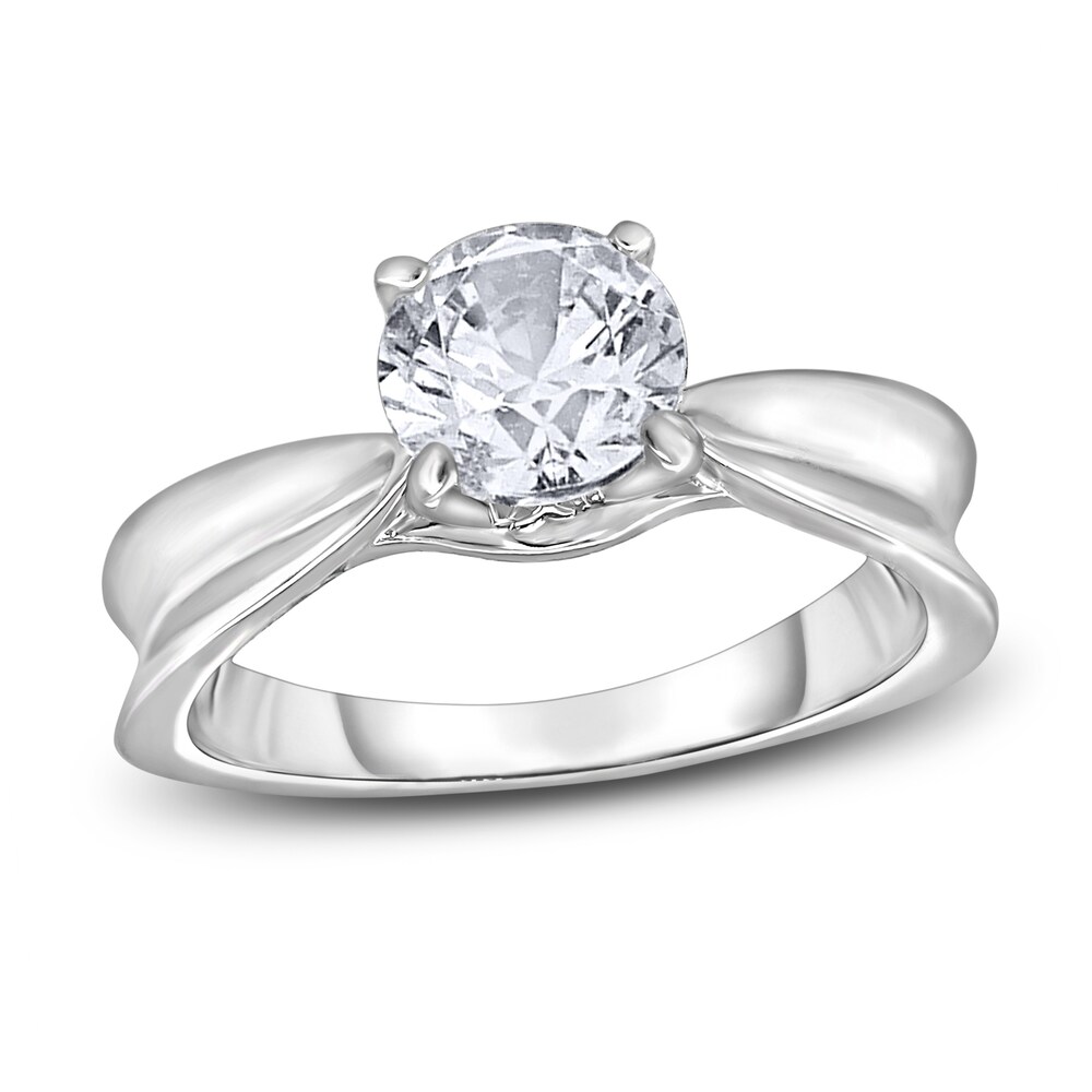 Diamond Solitaire Concave Engagement Ring 1 ct tw Round 14K White Gold (I2/I) UEO7DwQO Diamond Solitaire Concave Engagement Ring 1 ct tw Round 14K White Gold (I2/I) UEO7DwQO
