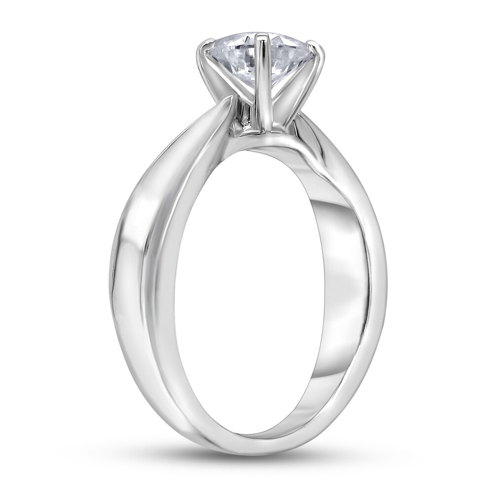 Diamond Solitaire Concave Engagement Ring 1 ct tw Round 14K White Gold (I2/I) UEO7DwQO Diamond Solitaire Concave Engagement Ring 1 ct tw Round 14K White Gold (I2/I) UEO7DwQO